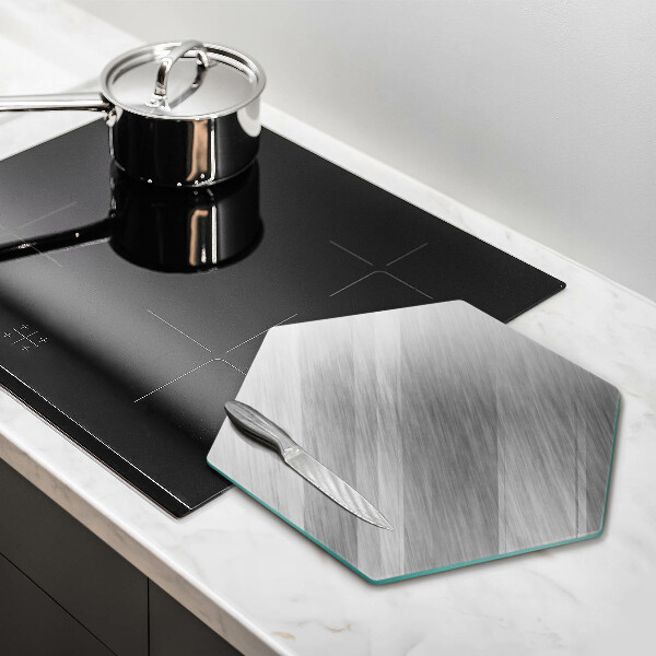 Skärbräda glas sexhörning Metall textur bakgrund