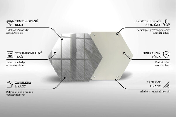 Skärbräda glas sexhörning Metall textur bakgrund