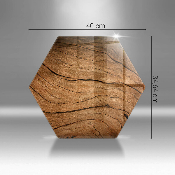 Skärbräda glas sexhörning Träskiva konsistens