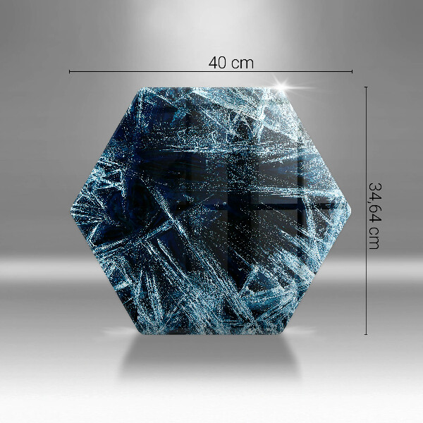 Skärbräda glas sexhörning Struktur av skarp is