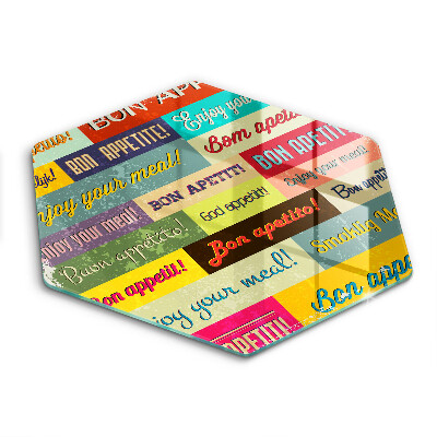 Skärbräda glas sexhörning Undertexter Bon appetit språk