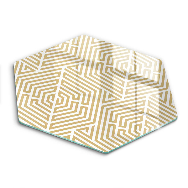 Skärbräda glas sexhörning Geometriska linjer