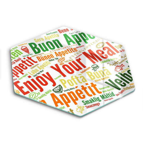 Skärbräda glas sexhörning Undertexter Bon appetit språk