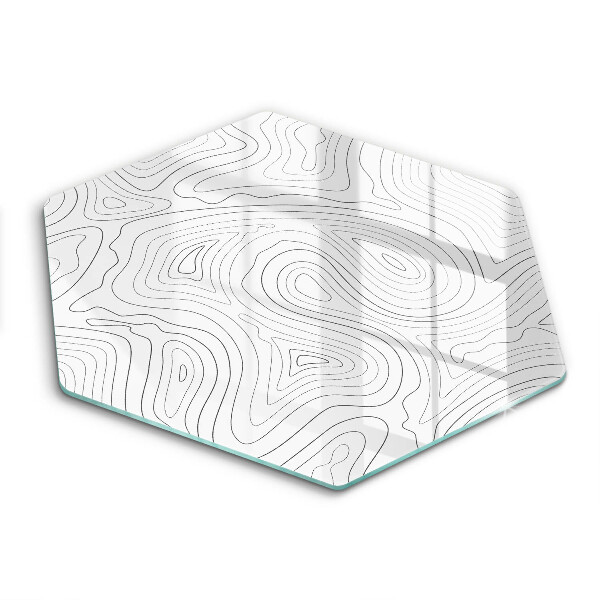 Skärbräda glas sexhörning Abstrakta former