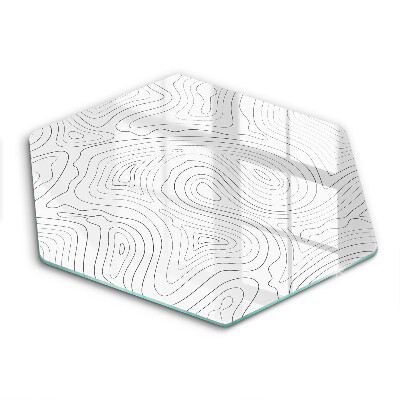 Skärbräda glas sexhörning Abstrakta former