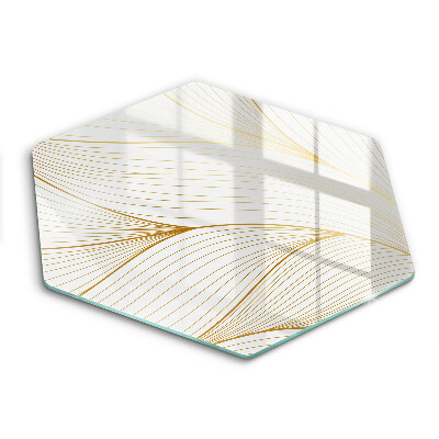 Skärbräda glas sexhörning Modernt linjemönster