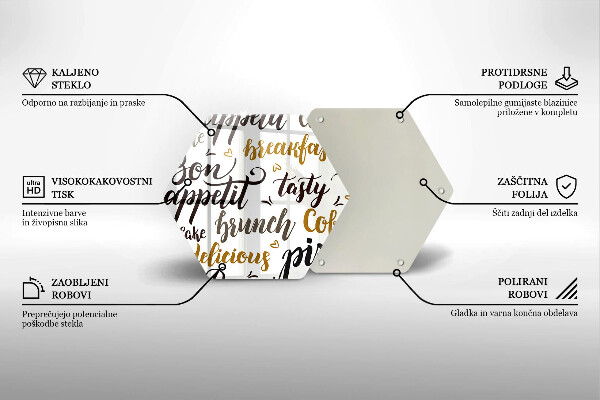 Skärbräda glas sexhörning God aptit undertexter