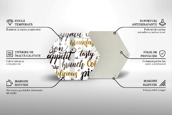 Skärbräda glas sexhörning God aptit undertexter