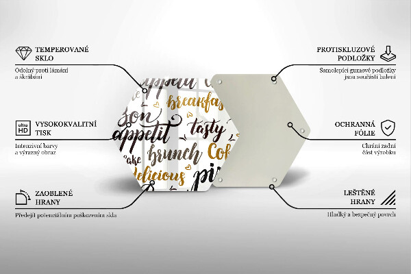 Skärbräda glas sexhörning God aptit undertexter