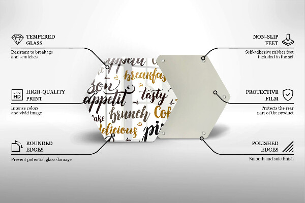 Skärbräda glas sexhörning God aptit undertexter