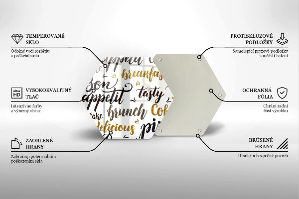 Skärbräda glas sexhörning God aptit undertexter