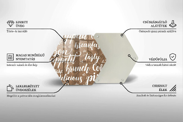 Skärbräda glas sexhörning God aptit undertexter