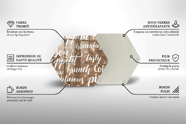 Skärbräda glas sexhörning God aptit undertexter