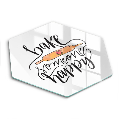 Skärbräda glas sexhörning Baka någon glad