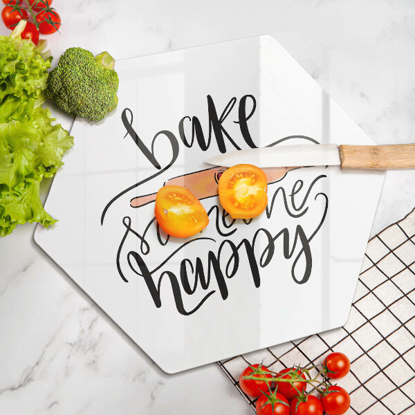 Skärbräda glas sexhörning Baka någon glad