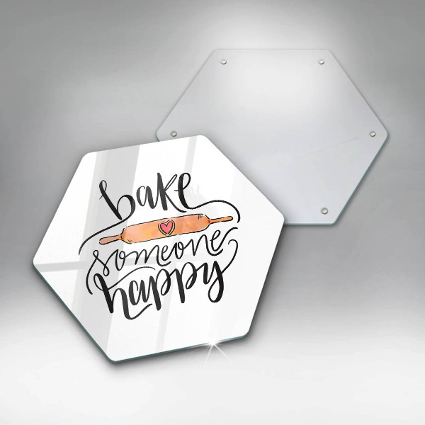 Skärbräda glas sexhörning Baka någon glad