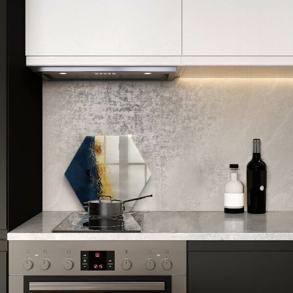 Skärbräda glas sexhörning Guld abstraktion