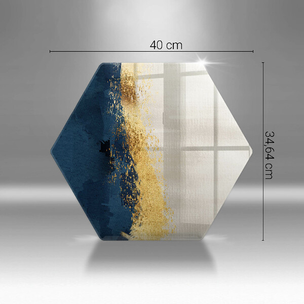 Skärbräda glas sexhörning Guld abstraktion