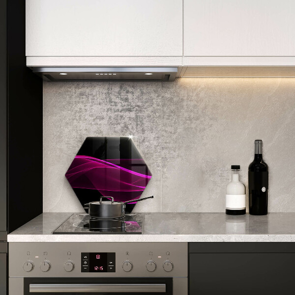 Skärbräda glas sexhörning Rosa abstraktion