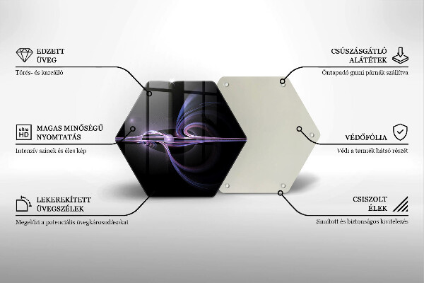 Skärbräda glas sexhörning Modern abstraktion