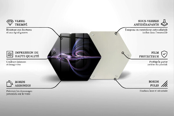 Skärbräda glas sexhörning Modern abstraktion