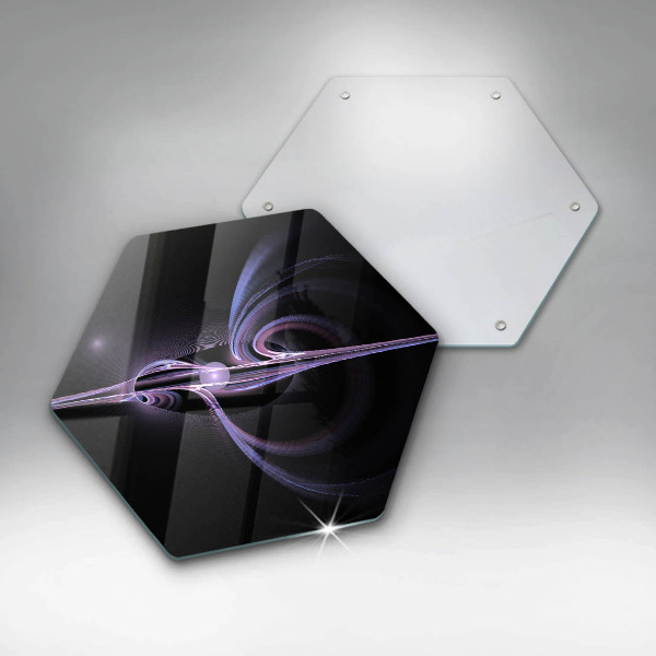 Skärbräda glas sexhörning Modern abstraktion