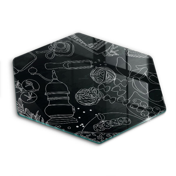 Skärbräda glas sexhörning Kökstillbehör