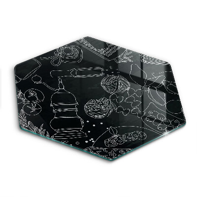 Skärbräda glas sexhörning Kökstillbehör