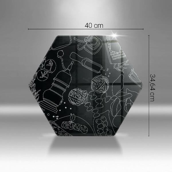 Skärbräda glas sexhörning Kökstillbehör