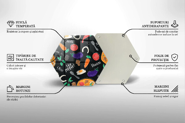 Skärbräda glas sexhörning Mat illustration