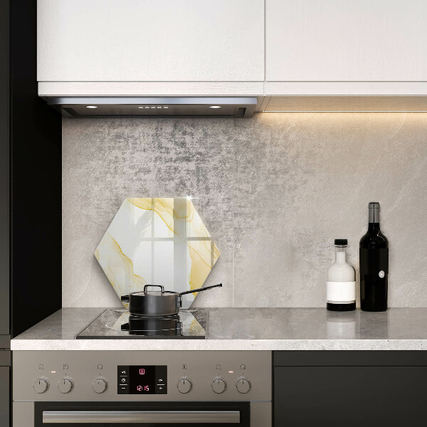 Skärbräda glas sexhörning Gyllene abstraktion