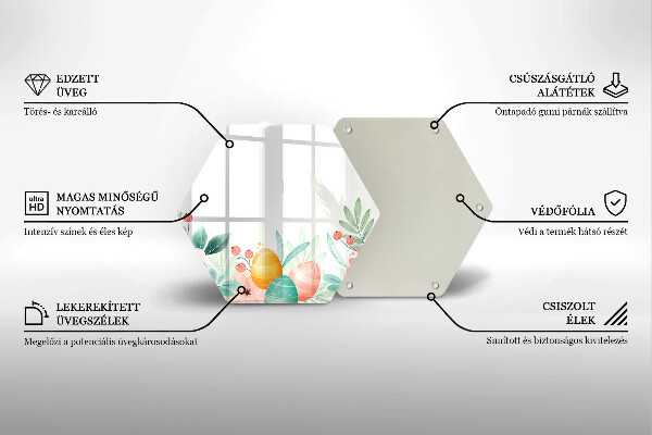 Skärbräda glas sexhörning påskägg
