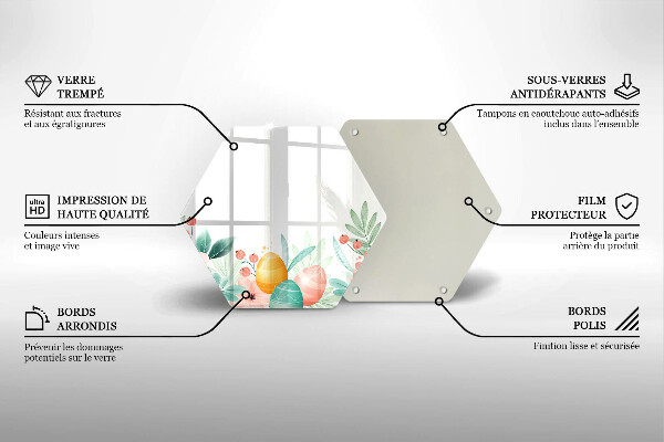 Skärbräda glas sexhörning påskägg
