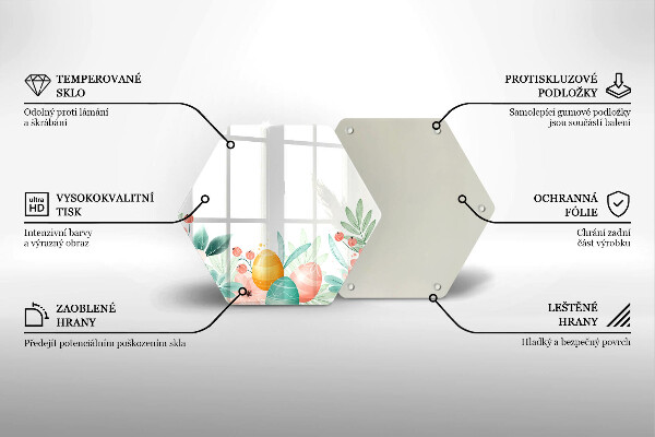 Skärbräda glas sexhörning påskägg