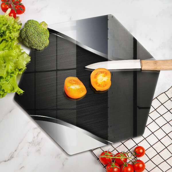 Skärbräda glas sexhörning Metallabstraktion