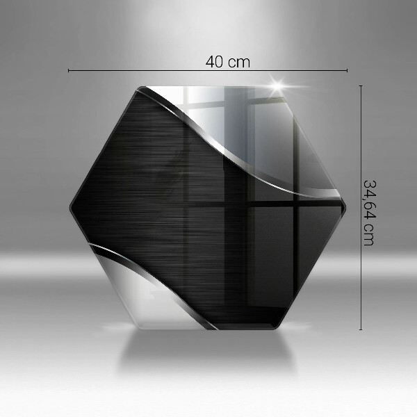 Skärbräda glas sexhörning Metallabstraktion