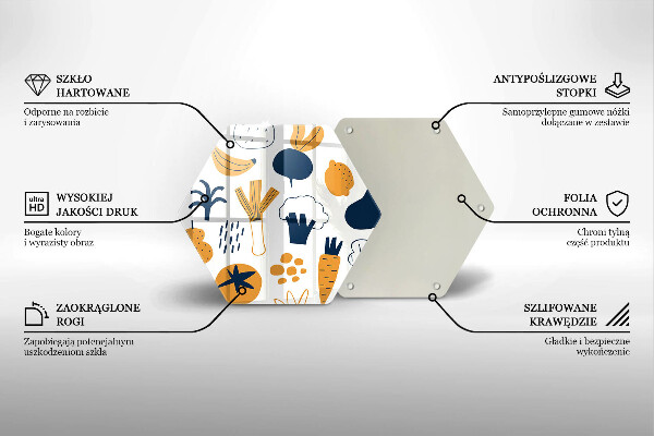 Skärbräda glas sexhörning Mat illustration
