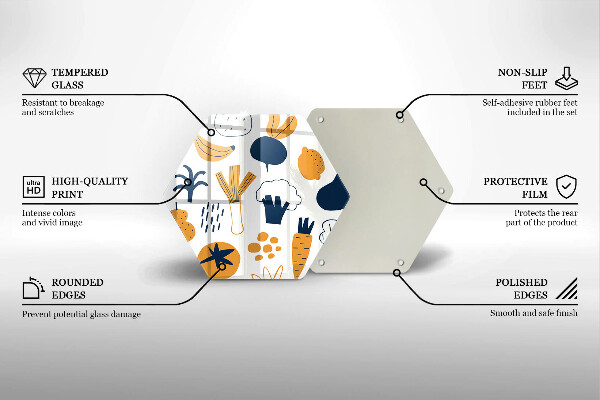 Skärbräda glas sexhörning Mat illustration