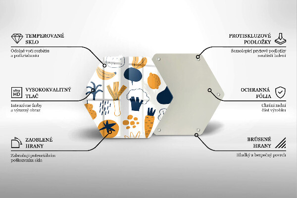 Skärbräda glas sexhörning Mat illustration