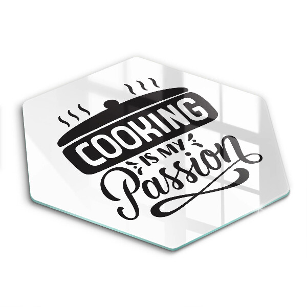 Skärbräda glas sexhörning Matlagning är min passion
