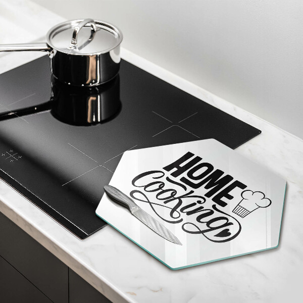 Skärbräda glas sexhörning Inskriptionen Husmanskost