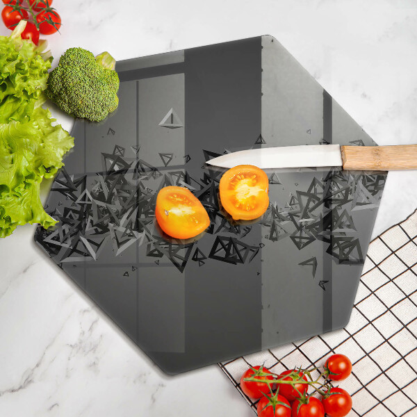 Skärbräda glas sexhörning Abstrakta 3D-former