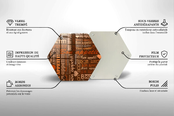 Skärbräda glas sexhörning God aptit undertexter