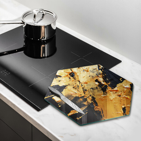 Skärbräda glas sexhörning Elegant färgstruktur