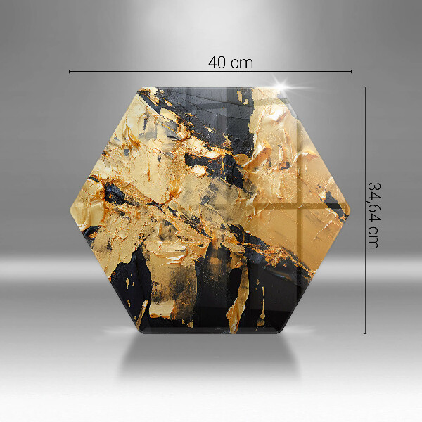 Skärbräda glas sexhörning Elegant färgstruktur