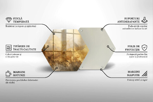 Skärbräda glas sexhörning Rik konsistens