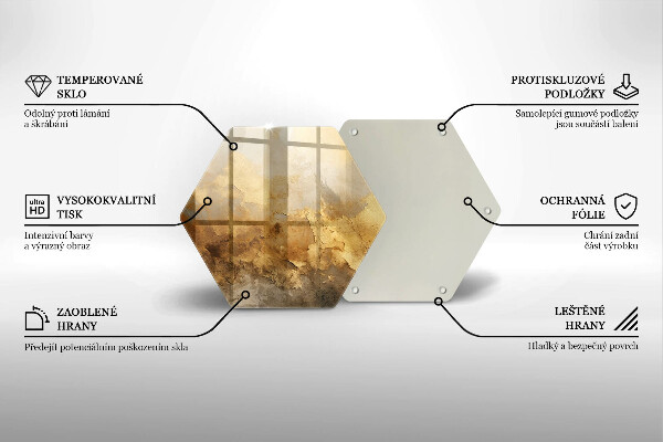 Skärbräda glas sexhörning Rik konsistens