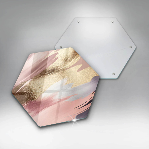 Skärbräda glas sexhörning Pastellfläckar