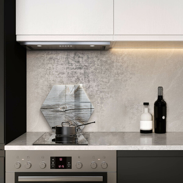 Skärbräda glas sexhörning Ljus trästruktur