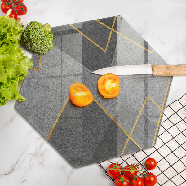 Skärbräda glas sexhörning Skarpa former